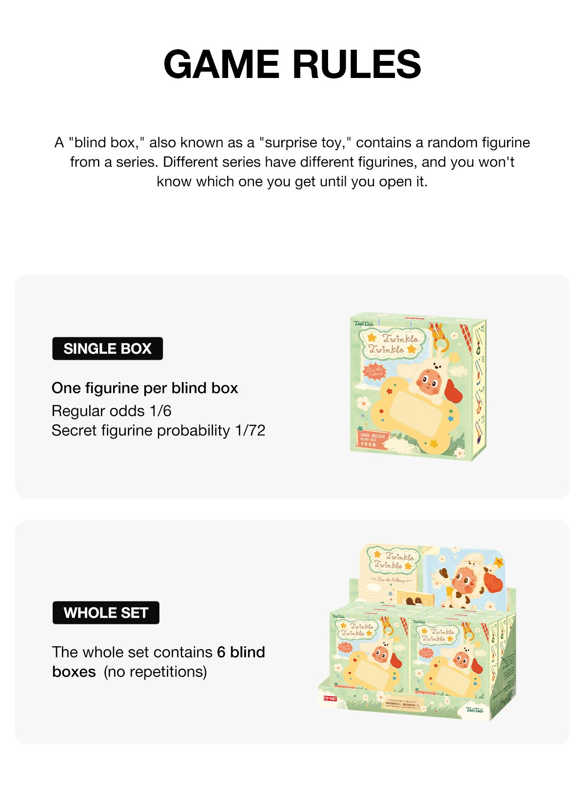 Twinkle Twinkle Live the Ordinary Series - Card Holder Blind Box – details