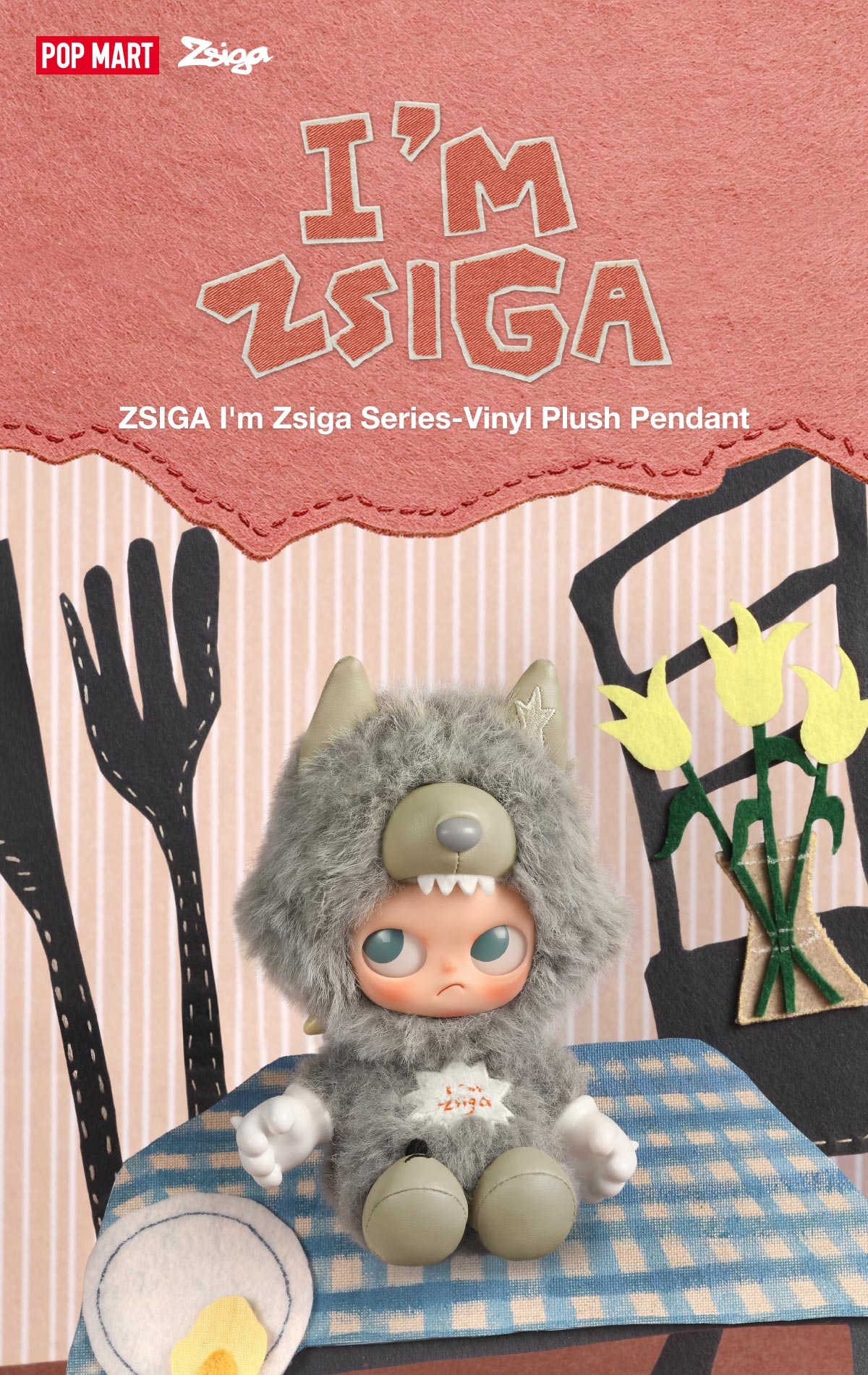 ZSIGA I'm Zsiga Series-Vinyl Plush Pendant – details