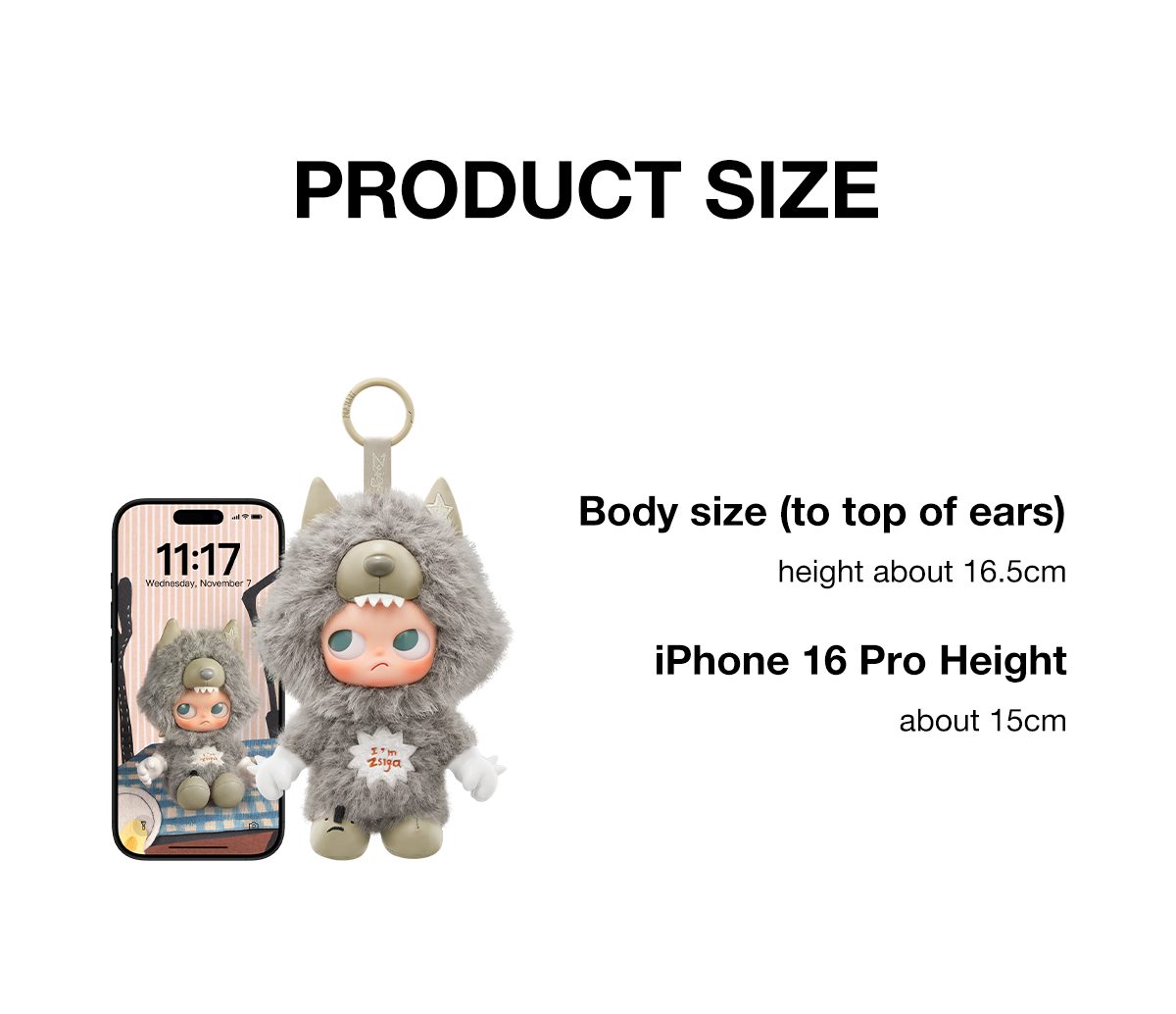 ZSIGA I'm Zsiga Series-Vinyl Plush Pendant – details