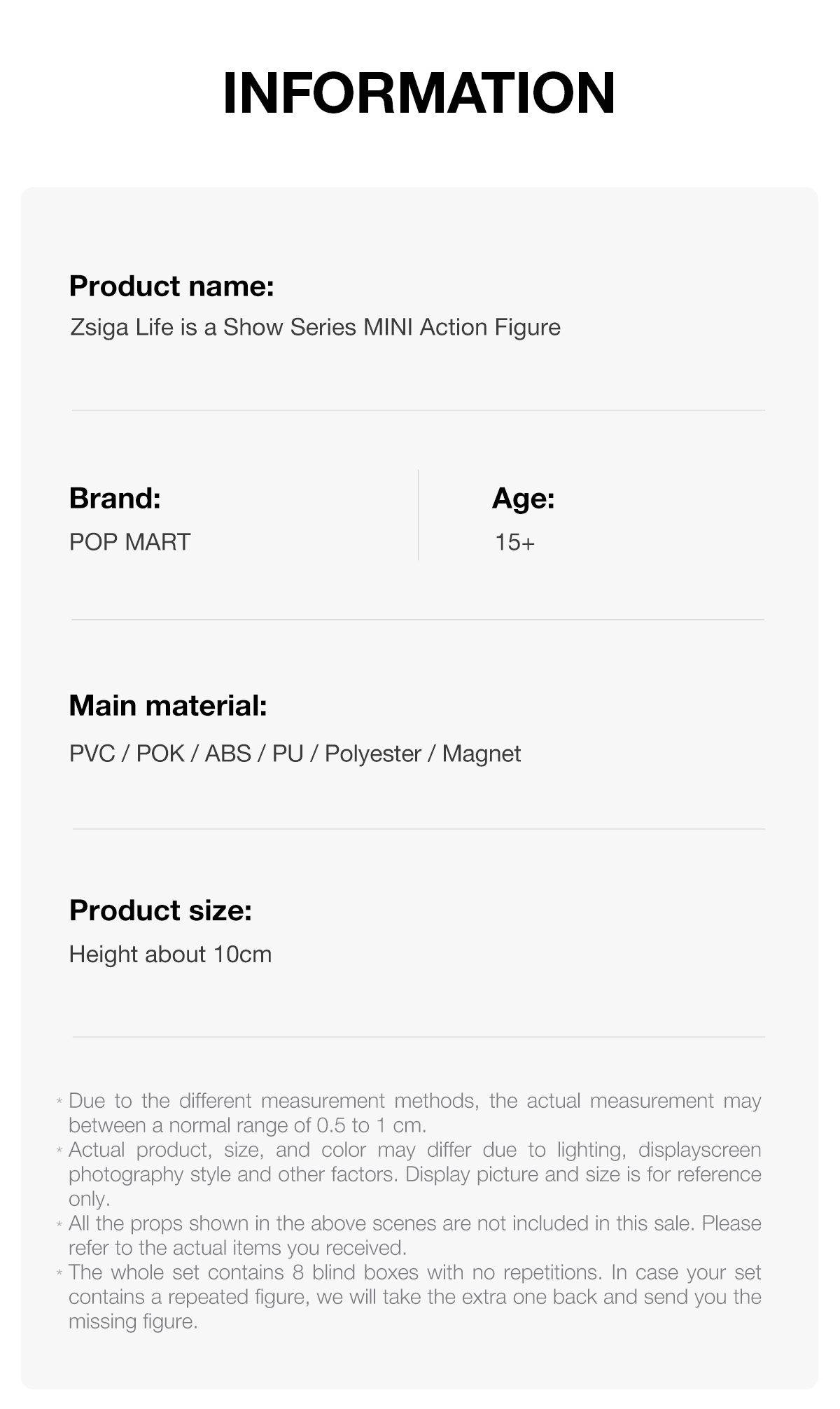 Zsiga Life is a Show Series MINI Action Figure – details