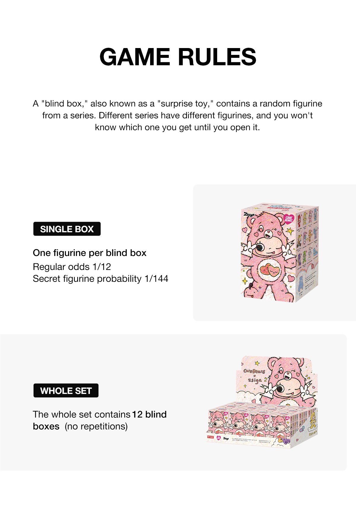 Zsiga × Care Bears Series Figures – details